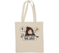 Torn Between Two Tempting Choices Natural Cotton Tote Bag White