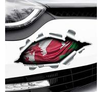 Torn Ripped 3D Effect Wales Flag Cymru Novelty Car,Bumper Vinyl Decal Sticker