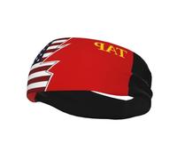 Torn Style American and The Tuvan People's Republic Flags Headbands Men Women Non Slip Wicking Sports Sweatband for Gym Basketball Yoga Hairbands