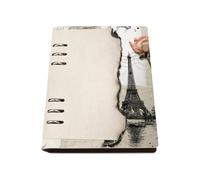 Torn Vintage Paper Notebook A5, Pu Leather A5 Notebooks, Lined Paper Spiral Notebook 180Pages/90Sheets, Notepad for Meeting, Exercise Books for Writing, Office Products Journal Diary