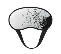 Torn Vinyl Record and Musical Notes Flying in The Air, Full Eye Covers Light Blocking Eye Masks Blackout Sleep Eye Muffs