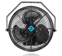 Tornado 12 Inch Outdoor Rated IPX4 Water-Resistant High Velocity Metal Industrial Wall Mount Fan For Commercial, Industrial, Residential, TEAO Motor 3 Speed 1650 CFM 6.6 FT Cord cETL Safety Listed