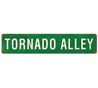 Tornado Aller Retro Metal Tin Sign Plate Drive Way Road Street Man Cave Wall Decor Sign 4" x 16"