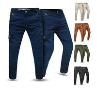 Tornado Atlantic Motorcycle Cargo Pants for Men | Twill Cotton Protective Biker Pants with CE-Approved Armor & Aramid Lining (UK, Waist, 36, Regular, Regular, Blue)