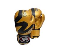 Tornado Boxing Gloves, Sparring Muay Thai Kickboxing Pro Heavy Training, Maya Hide Leather, Ventilated Palm, Long Wrist Support, Punching Bag Pads Workout, Men Women 10oz (Golden/Black, 10oz)