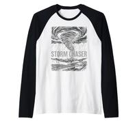 Tornado Chaser Storm Chasing Meteorologist Raglan Baseball Tee