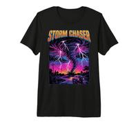 Tornado Chaser Storm Chasing Meteorologist Retro Wave Premium T-Shirt