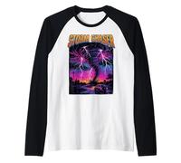Tornado Chaser Storm Chasing Meteorologist Retro Wave Raglan Baseball Tee