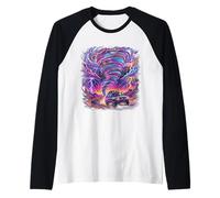 Tornado Chaser Storm Chasing Meteorologist Retro Wave Raglan Baseball Tee