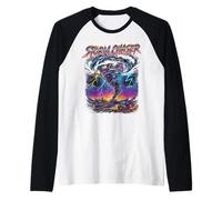 Tornado Chaser Storm Chasing Meteorologist Retro Wave Raglan Baseball Tee