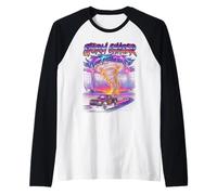Tornado Chaser Storm Chasing Meteorologist Retro Wave Raglan Baseball Tee