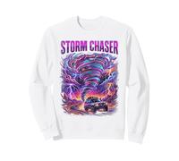 Tornado Chaser Storm Chasing Meteorologist Retro Wave Sweatshirt