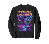 Tornado Chaser Storm Chasing Meteorologist Retro Wave Sweatshirt
