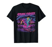 Tornado Chaser Storm Chasing Meteorologist Retro Wave T-Shirt