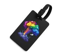 Tornado Chaser Storm Luggage Tag for Suitcase Cute ID Tags Travel Baggage Identifier Labels Black-Style