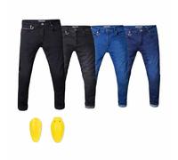 Tornado Comfort Men's Slim Fit Motorcycle Jeans - Aramid-Lined Denim Biker Pants with CE Level 2 Protective Armour & Comfortable Fit