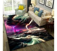 Tornado Dark Clouds Typhoon Landscape 3D Printing Bedroom Carpet 50 X 80 Cm - Indoor Doorway Non-Slip Floor Mat Carpet - Soft Touch - Polyester - Easy To Clean - Suitable For Dining Roo /1314705428400