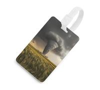 Tornado Funny Luggage Tag Travel Baggage Name ID Card Personalized Suitcase Tags
