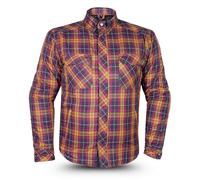 Tornado Impact Men’s Lined Motorcycle Shirt - CE Level 2 Armored Flannel Jacket - Water-Resistant Aramid Protection - Stylish Biker Riding Shirt (UK, Alpha, M, Regular, Regular, Multicolor)