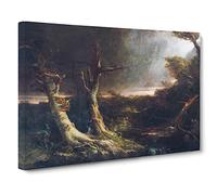 Tornado In A Forest By Thomas Cole Classic Painting Canvas Wall Art Print Ready to Hang, Framed Picture for Living Room Bedroom Home Office Décor, 30x20 Inch (76x50 cm)