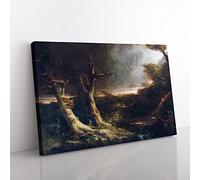Tornado In A Forest By Thomas Cole Classic Painting Canvas Wall Art Print Ready to Hang, Framed Picture for Living Room Bedroom Home Office Décor, 76x50 cm (30x20 Inch)