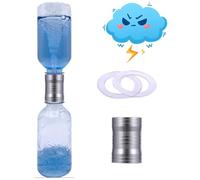 Tornado Maker, Weather Toys, Ultra-Light Aluminum Connecting Tube, Including 2 Empty Bottles, Watertight Tornado Toy, Suitable for Kids' Science Experiments (Silvery)