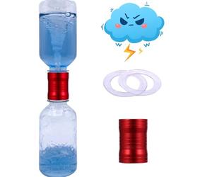 Tornado Maker, Weather Toys, Ultra-Light Aluminum Connecting Tube, Including 2 Empty Bottles, Watertight Tornado Toy, Suitable for Kids' Science Experiments (Red)