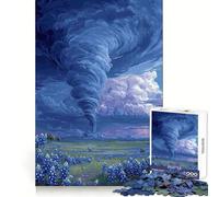 Tornado over Bluebonnet Field 1000 Pieces Jigsaw Puzzles for Teenagers Mind Skill Toy Leisure Fun Design Assembly Elegant Gift 50x75cm