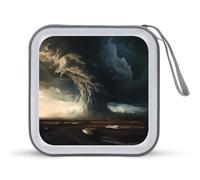 Tornado Sky CD Case 40 Capacity Plastic DVD Storage Box Sleeves Zippered Wallet