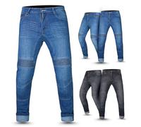 Tornado Thunder Men’s Motorcycle Jeans - CE Level 2 Armoured, AA Certified EN17092 Protective Riding Pants with Aramid Lining, Knee & Hip Pads, 12oz Heavy-Duty Stretch Denim, Pre-Curved Riding Fit