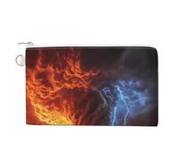 Tornado Thunderstorms Canvas Coin Pouch Wallet Slim Purse Card Holder