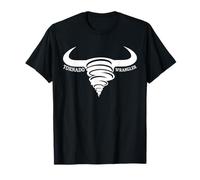 Tornado Wrangler Bold Western Cowboy Graphic Design T-Shirt