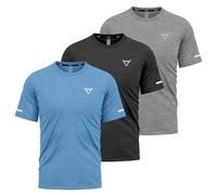 TORO ACTIVA Kids Boys Girls Pack of 3 T Shirt Quick Dry Soft Moisture Wicking Active Athletic Short Sleeve Shirts Plain Workout Top