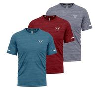 TORO ACTIVA Kids Boys Girls Pack of 3 T Shirt Quick Dry Soft Moisture Wicking Active Athletic Short Sleeve Shirts Plain Workout Top