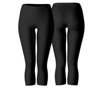 TORO ACTIVA Pack of 2 Women's Cropped Leggings 3/4 Length High Waisted Capri Tights for Yoga Gym Summer & Casual Wear Soft Stretchy Plus Size Pants
