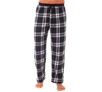 Toro Rocco Mens Fleece Lounge Pants Warm Thermal Check Trousers PJ Sleepwear Loungewear Pant For Men, Grey XX Large