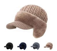 Torocky ColdShield Trapper for Men, Rocky Coldshield Trapper, Winter Hats with Ear Flaps, Thickened Heat-Locking Lining Khaki