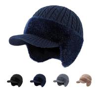 Torocky ColdShield Trapper for Men, Rocky Coldshield Trapper, Winter Hats with Ear Flaps, Thickened Heat-Locking Lining Navy Blue