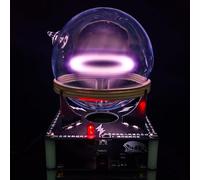 Toroid Circuit Plasma Ring Drive Plasma Ball, DIY Luminescent Xenon Ring Kit - 3.5Inch Toroidal Ark Reactor with Glass Globe for Home Decoration, Education, Emergency Signaling