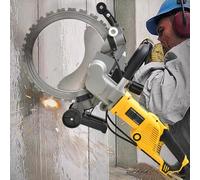 Toroidal Electric Concrete Saw with Water Fed Dust Suppression, Concrete Cutter for Granite, Porcelain, Stone, and Concrete Cutting