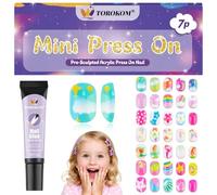 TOROKOM 168PCS Press on Nails for Kids, 7 Pack, Seaside Mermaids