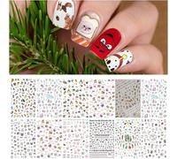 TOROKOM 840+ Patterns Animals Nail Art Decals Stickers, 3D Self-Adhesive Nail Stickers Nail Toes Decals Wraps for Women Girls Kids Birthday Party New Year Spring Cat Dog Rabbit