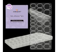 TOROKOM 900 pcs False Nail Stickers - 30 sheet Double-Sided Waterproof Adhesive Nail Stickers, Transparent Nail Glue Alternative, Easy to Apply & Remove, Jelly Gel Nail Adhesive Tabs for False Nails