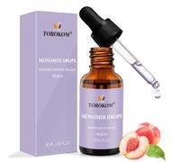 TOROKOM Acrylic Monomer Odor Neutralizer 30ml, Peach Fragrance Deodorizer for Acrylic Liquid with Dropper, Smell Eliminator for Nail Salon Technicians & Home Nail Art