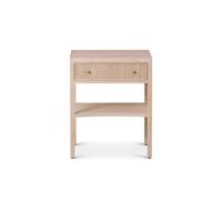 Toronto 1 Drawer Bedside Table - Natural Oak & Brass