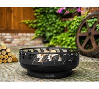 Toronto 80cm Decorative Metal Fire Bowl Norfolk Leisure Lifestyle Black One Size