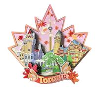 Toronto Canada 3D Refrigerator Magnet Tourist Souvenirs Wood Magnetic Stickers Toronto Fridge Magnet Home & Kitchen Decoration from China