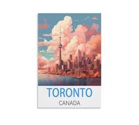 Toronto Canada Vintage Travel Poster 08x12inch(20x30cm) Canvas Art Poster And Wall Art Picture Print Bedroom Decor