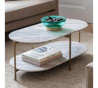 Toronto Coffee Table - Grey Marble - Oval