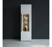Toronto Display Cabinet - Narrow - Glazed - White Gloss